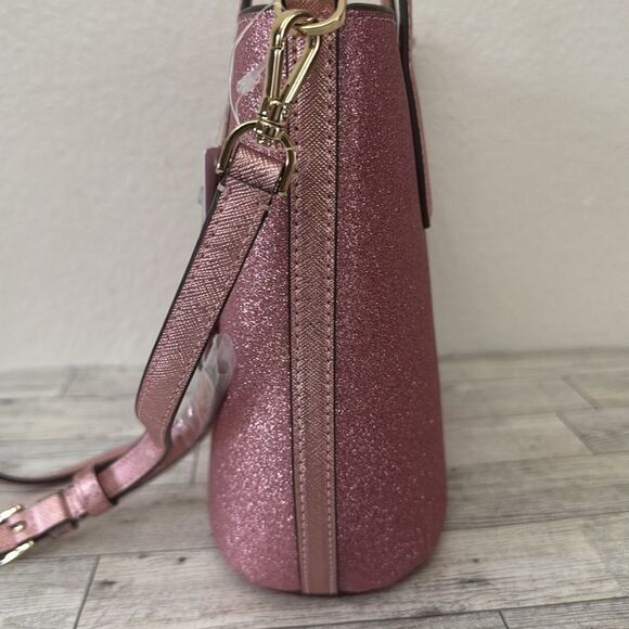 Kate Spade New York Pink Glimmer Glitter Satchel NWT - Picture 5 of 14
